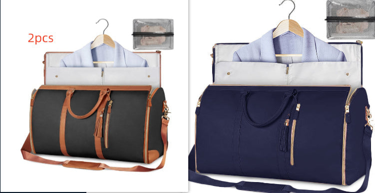 Women's Large Capacity Travel Duffle and Garment Bag Handbag