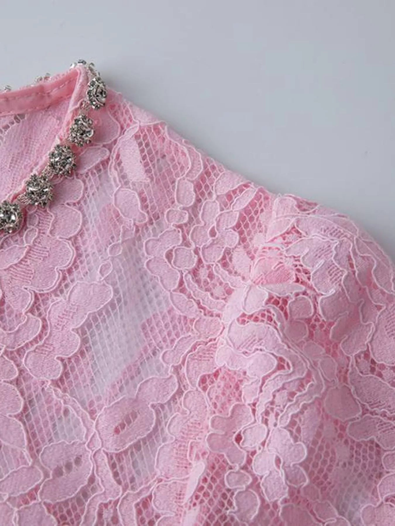 Lace Long Sleeve Midi Dress