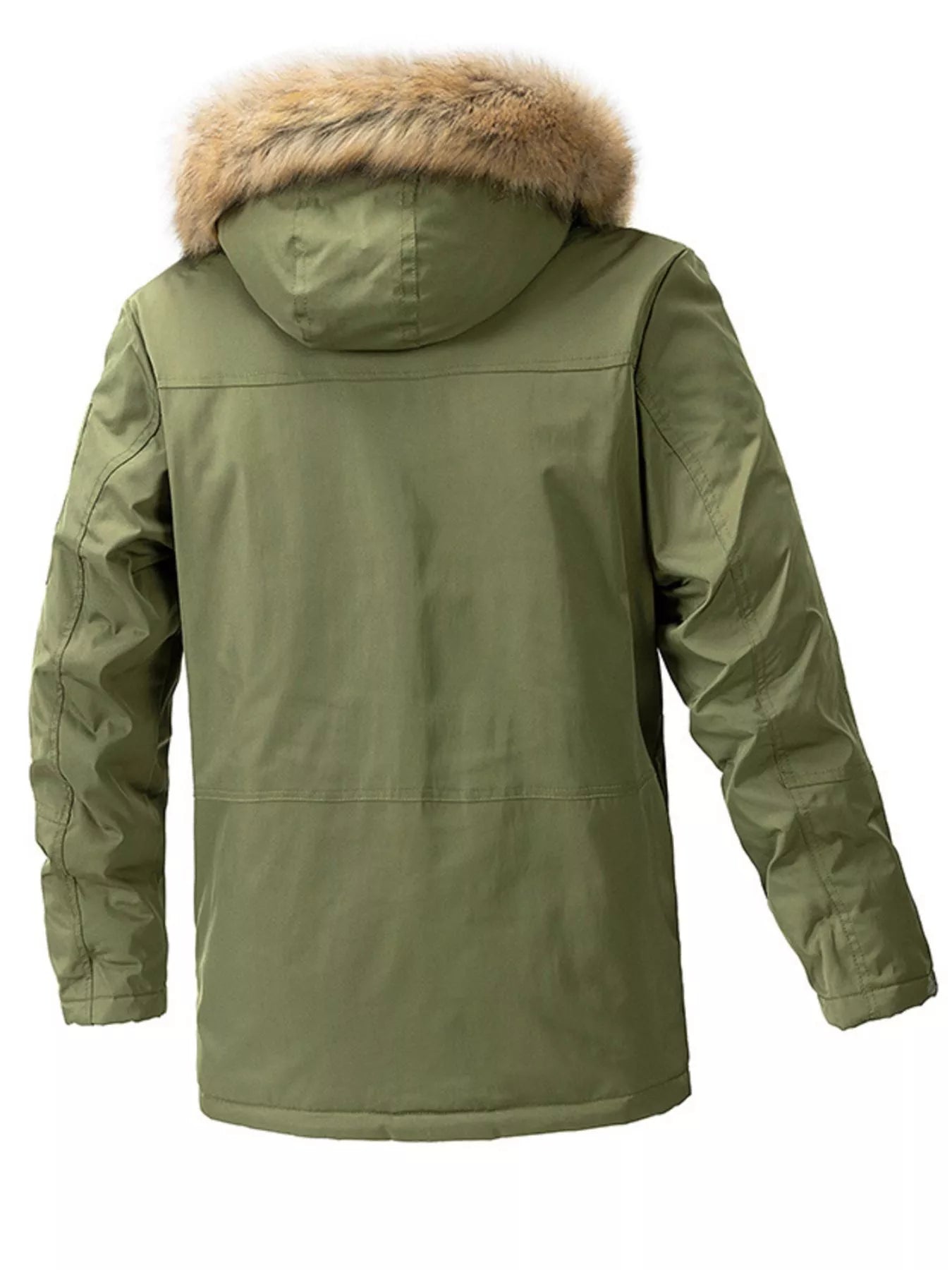 Men's Plus Size Fur Hooded Winter Parka Coat