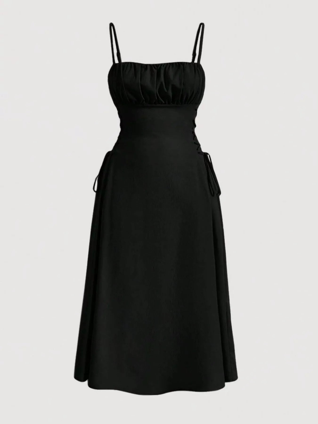 Lace-Up Side A-Line Cami Dress
