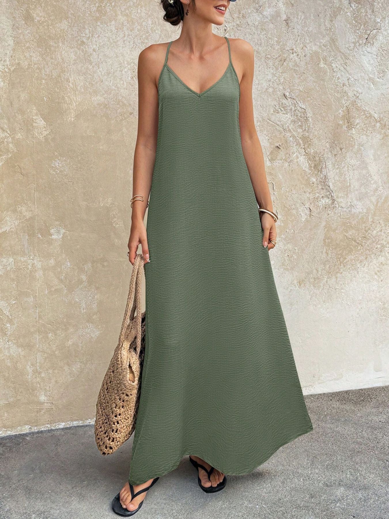 V-Neck Maxi Cami Dress