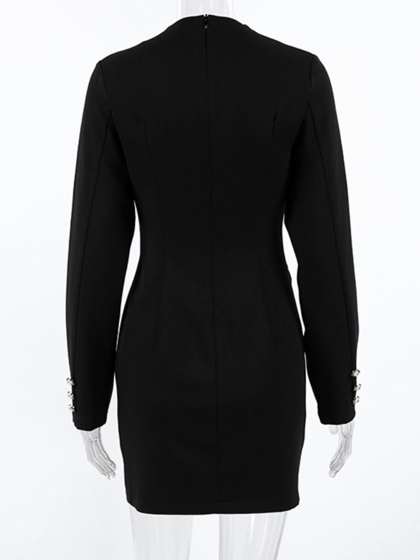 Ruched Surplice Long Sleeve Dress