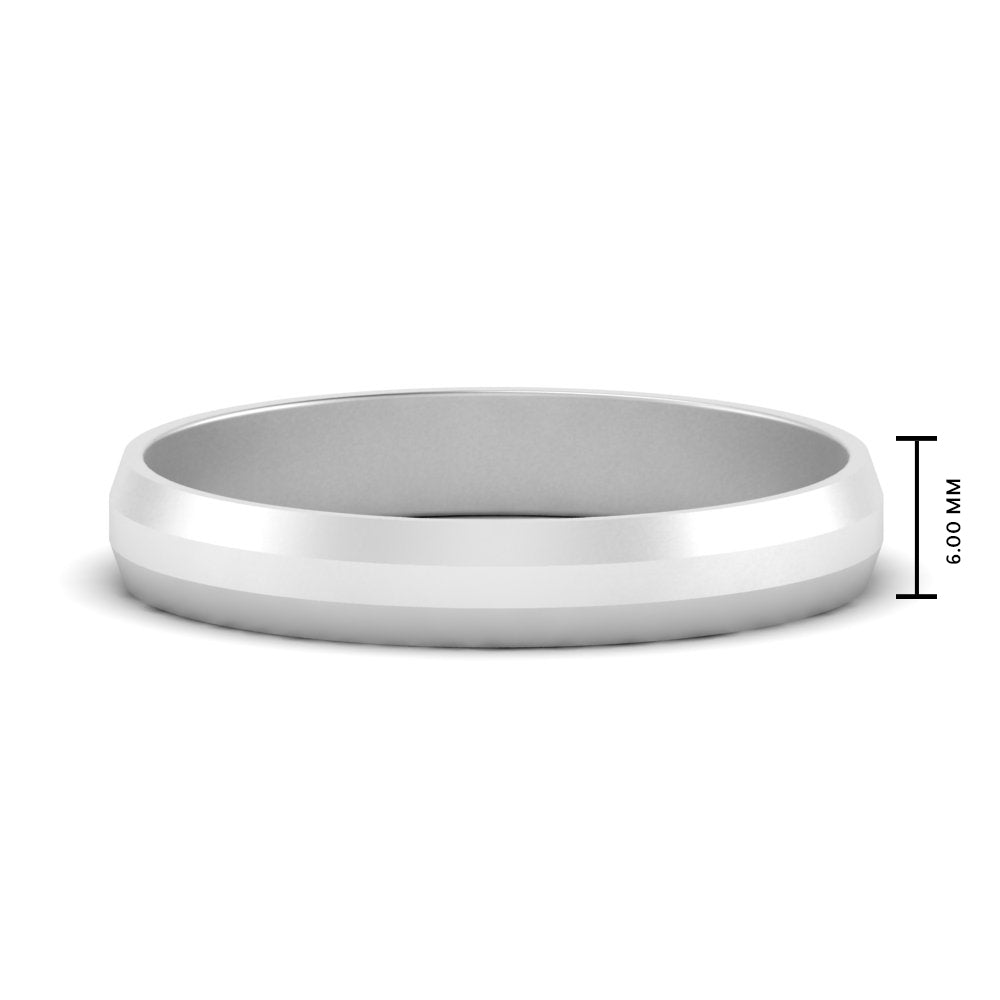 Wedding Band Beveled Edge Matte