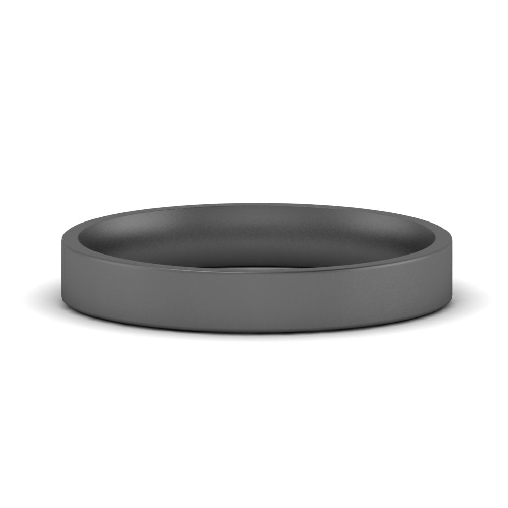 Comfort Fit Flat 4 mm Mens Wedding Band