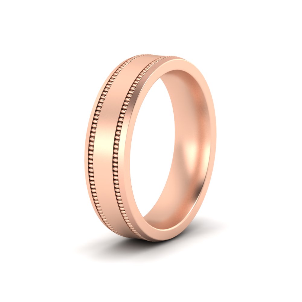 Mens Band Double Milgrain