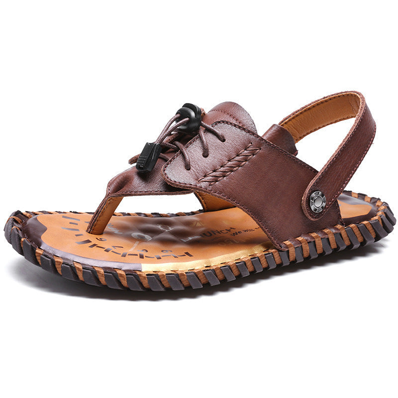 Casual Beach Shoes Fashionable Mens Versatile Two-way Footwear In Large Sizes