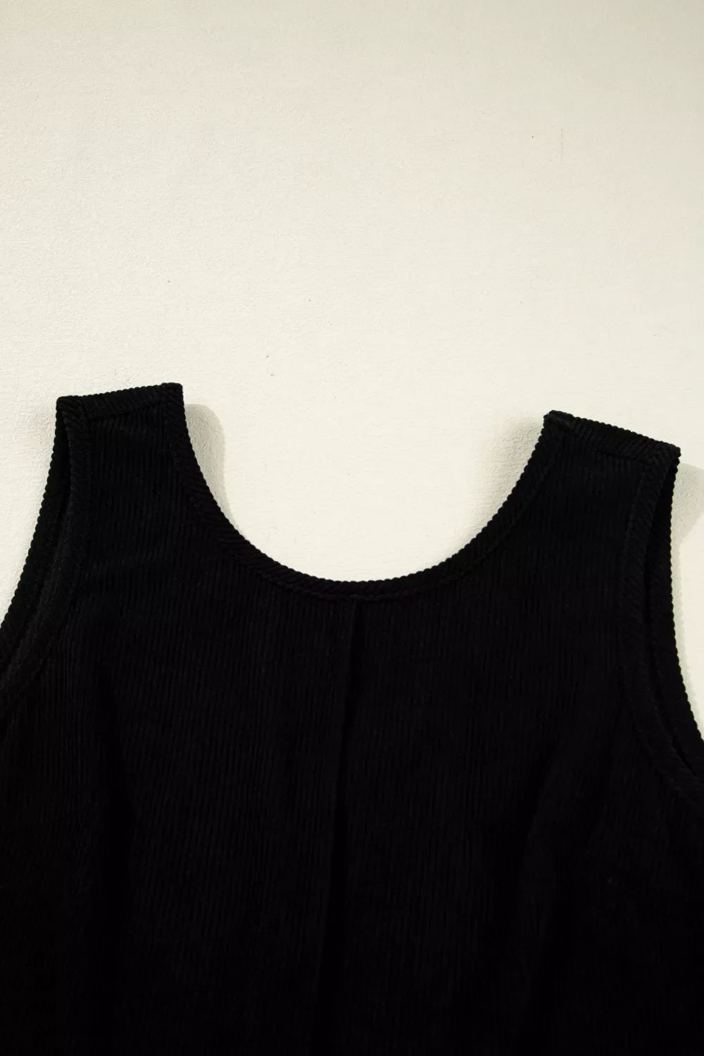 Corduroy Patch Pocket Sleeveless Mini Dress