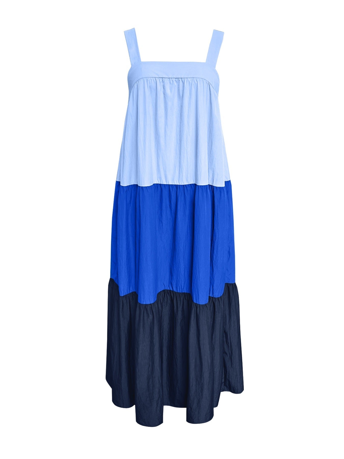 Color Block Wide Strap Dress