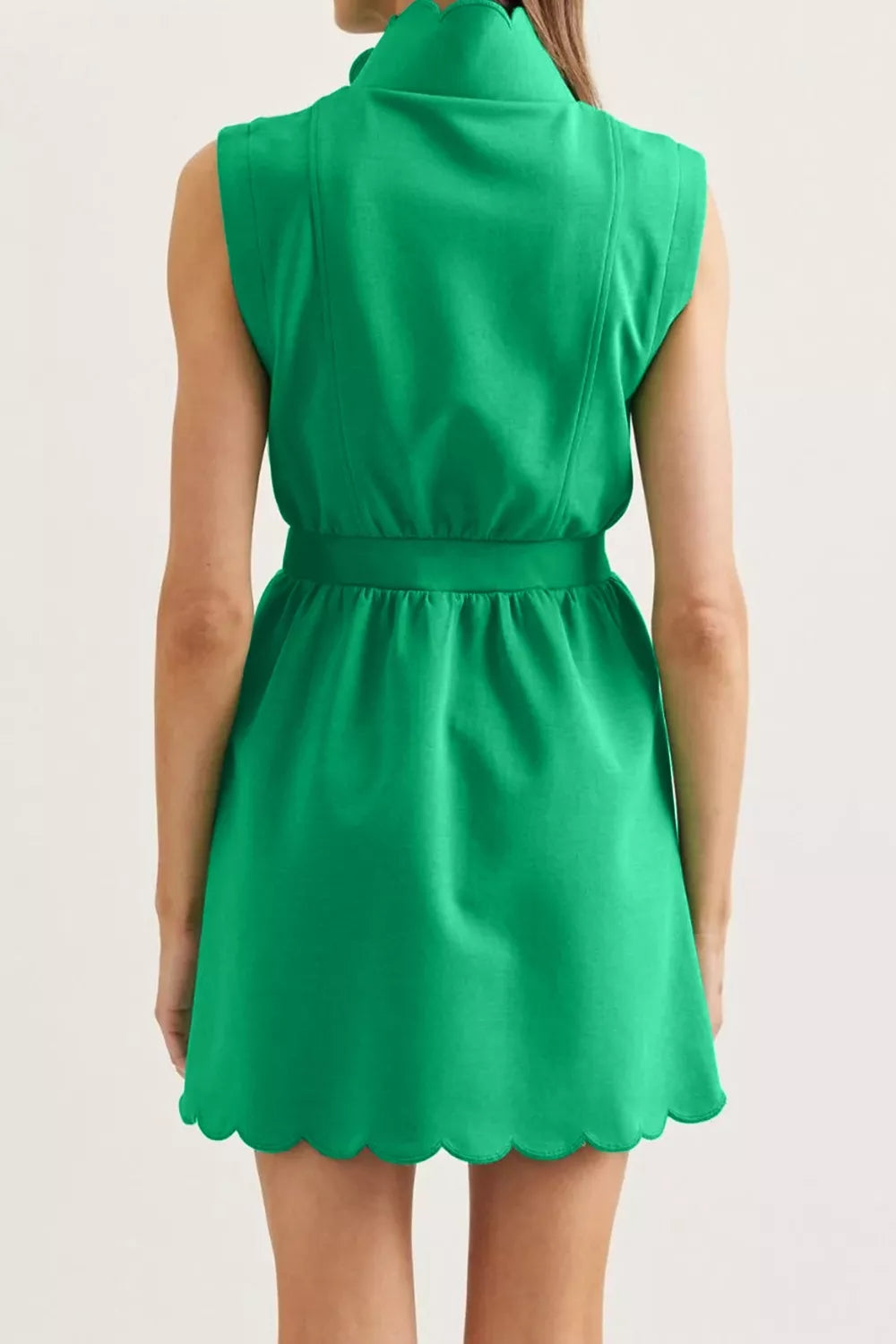 Sleeveless Zip-Up Mini Dress