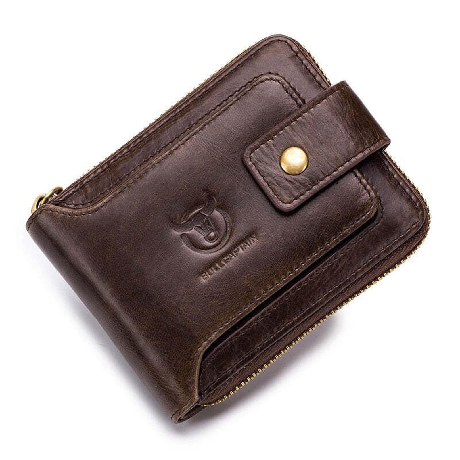 BULLCAPTAIN Brand men's Wallet Genuine Leather Purse Male Rfid Wallet Multifunction Storage Bag Coin Purse Wallet's Card Bags