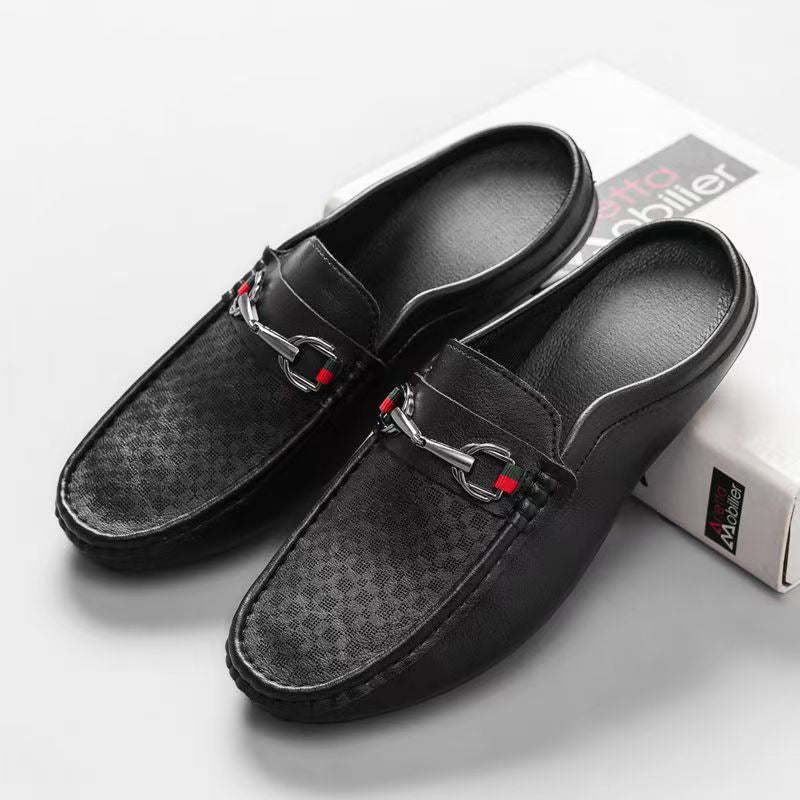 Men's Slip-on Loafer Shoes Large Size Leather Shoes
