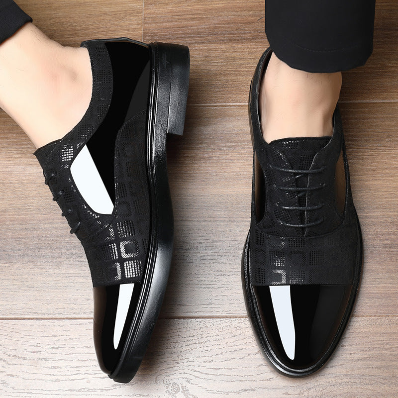 Men's Casual British-Style Korean-Style Pointed-Toe Leather Shoes