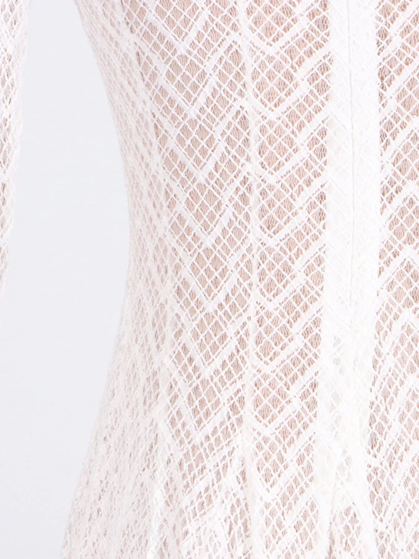 Lace Mock Neck Long Sleeve Maxi Dress