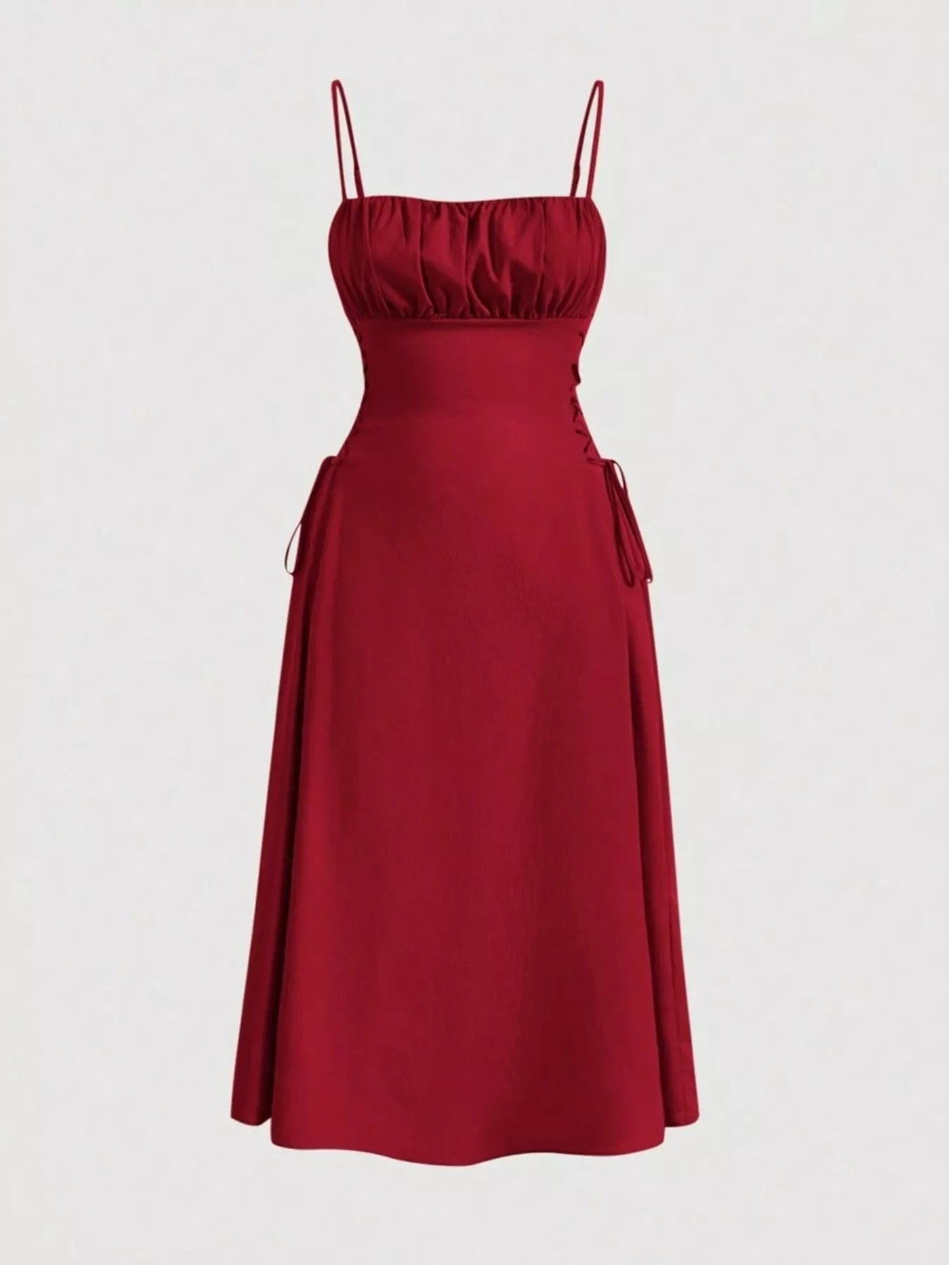 Lace-Up Side A-Line Cami Dress
