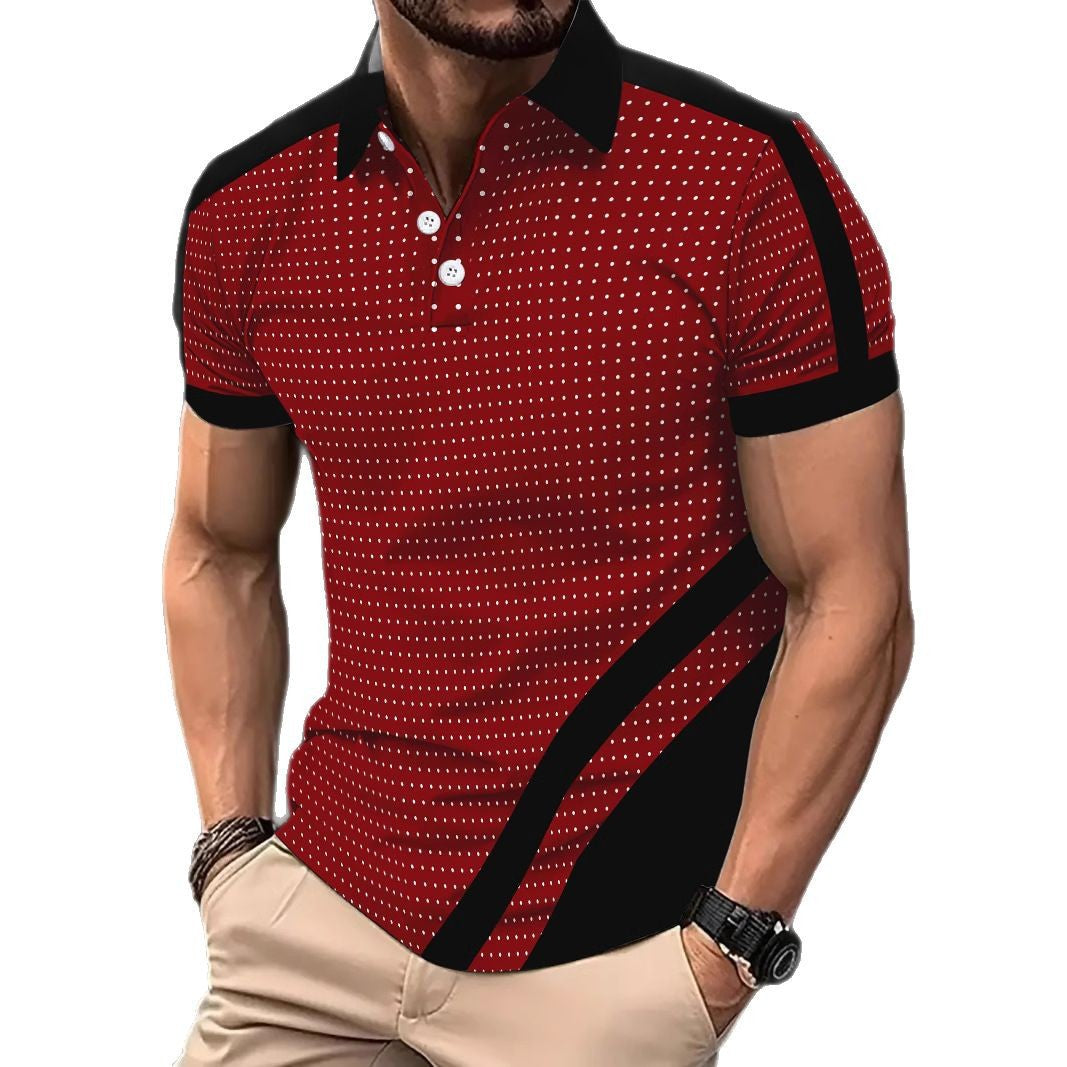 Polo shirt button men's fashionable sports polo shirt