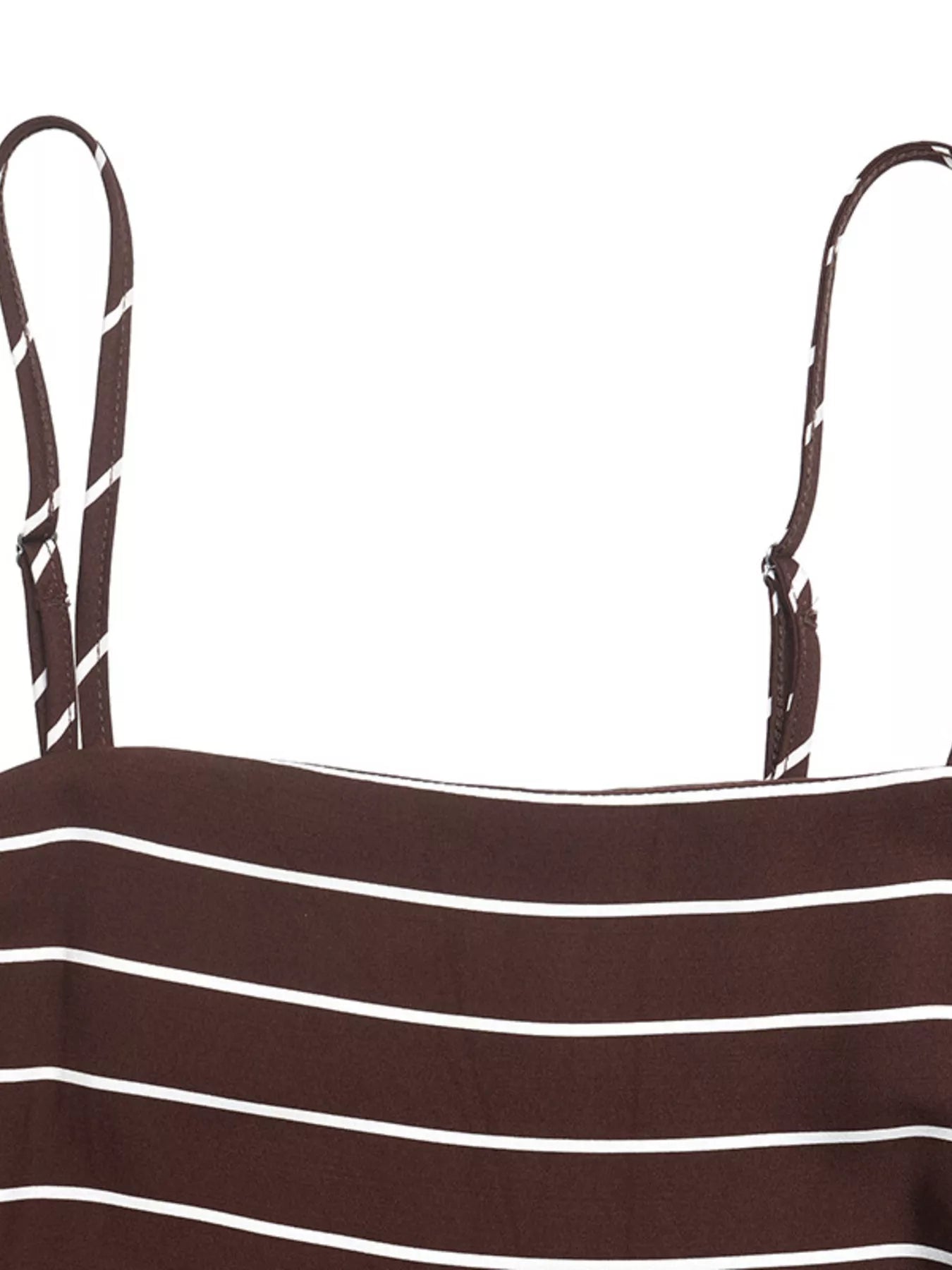 Striped Print Spaghetti Strap Maxi Dress