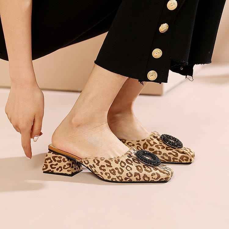 Genuine Leather Horse Hair Upper Pointed Toe High Heels Good Quality Party Shoes