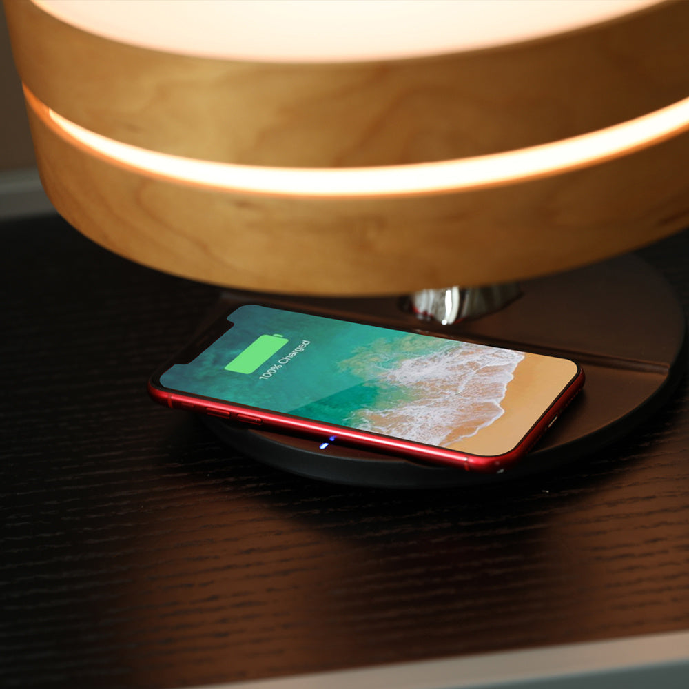 Luminary Speaker Lamp — Bluetooth 5.0, Wireless Charging & LED Ambient Light