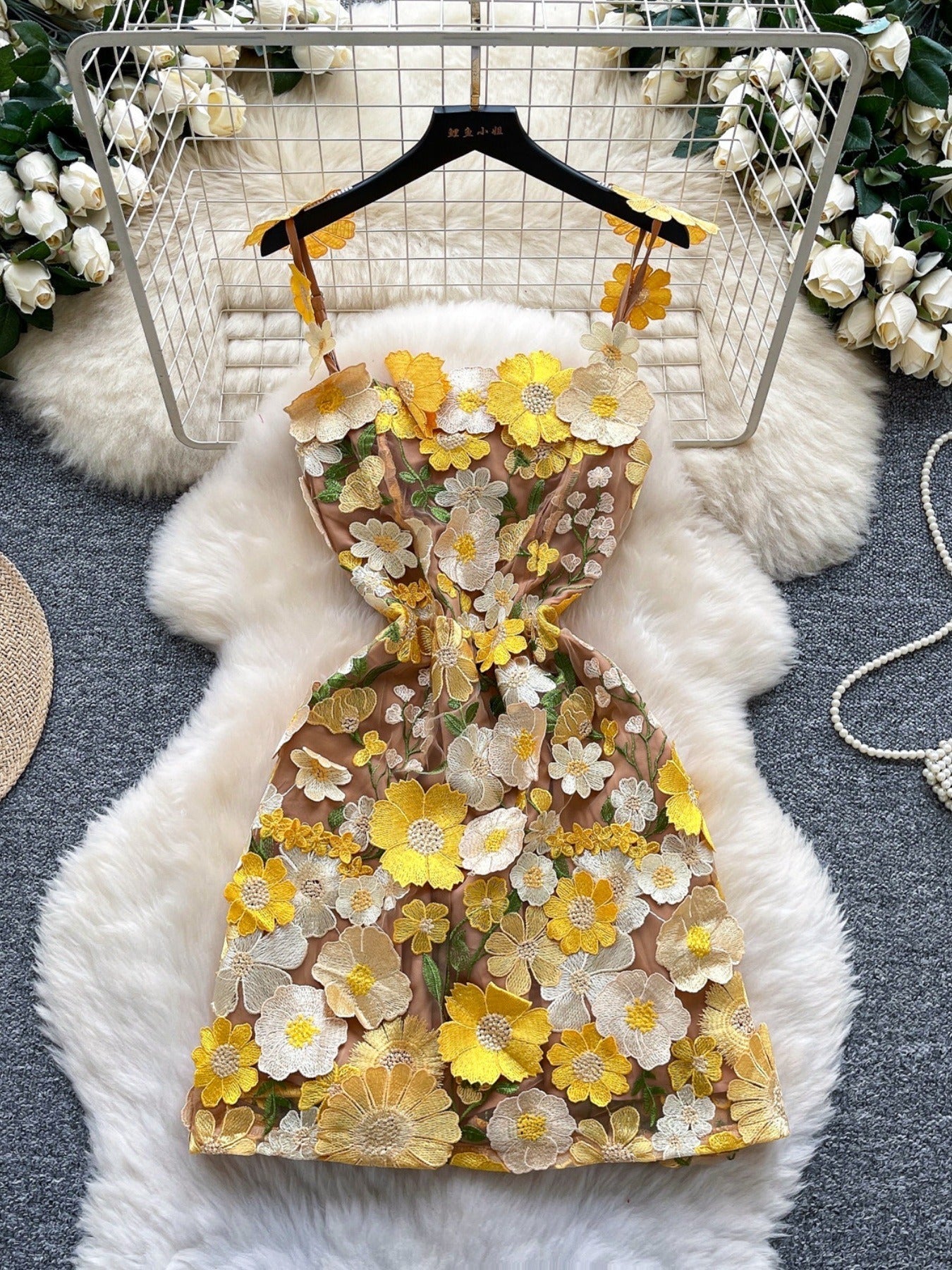 Floral Tie Waist Mini Dress