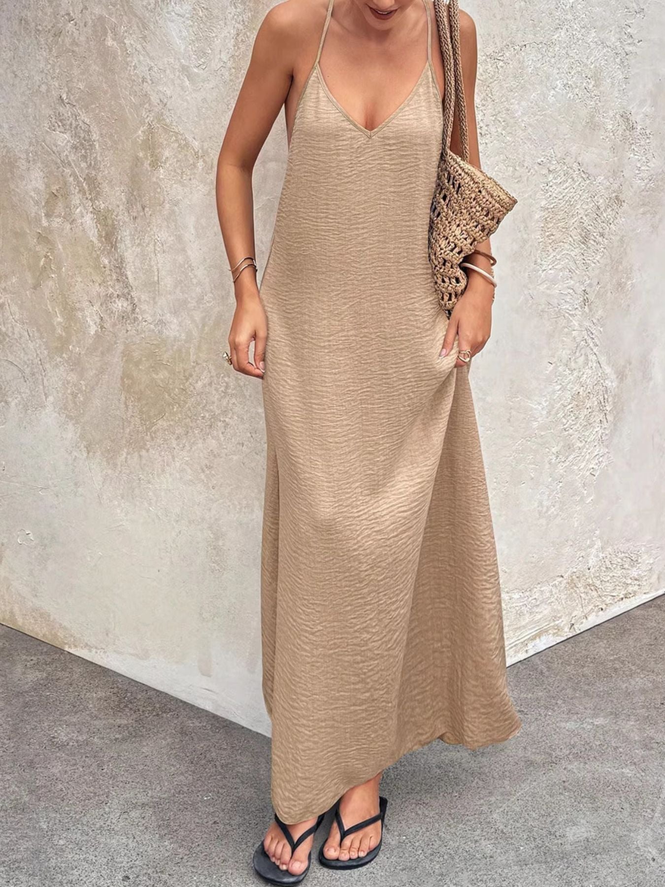 V-Neck Maxi Cami Dress