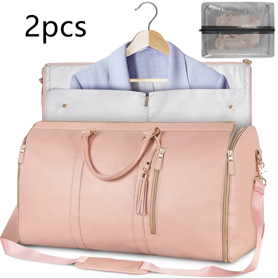 Women's Large Capacity Travel Duffle and Garment Bag Handbag