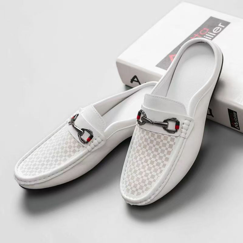 Men's Slip-on Loafer Shoes Large Size Leather Shoes