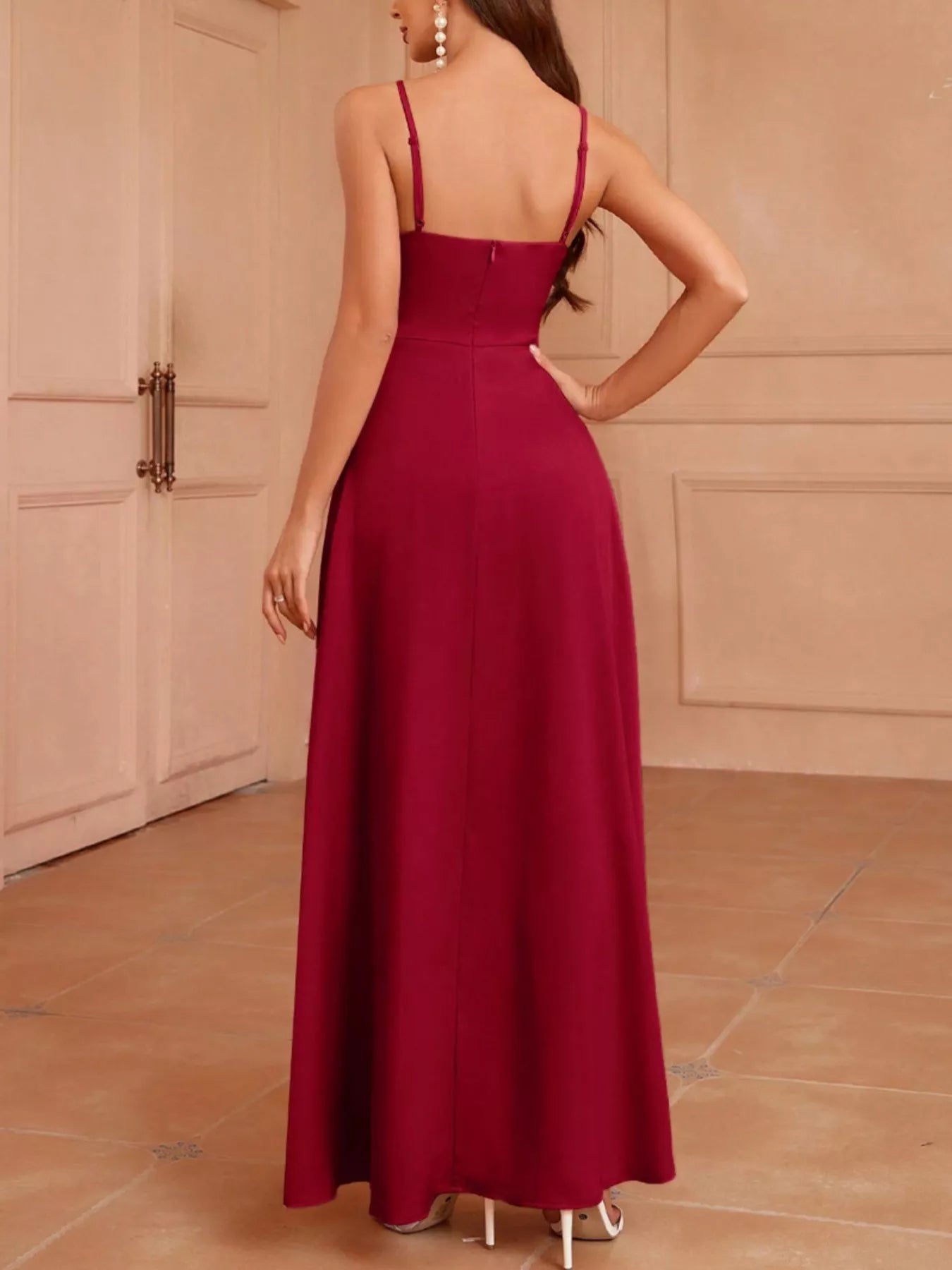 Slit Spaghetti Strap Maxi Dress