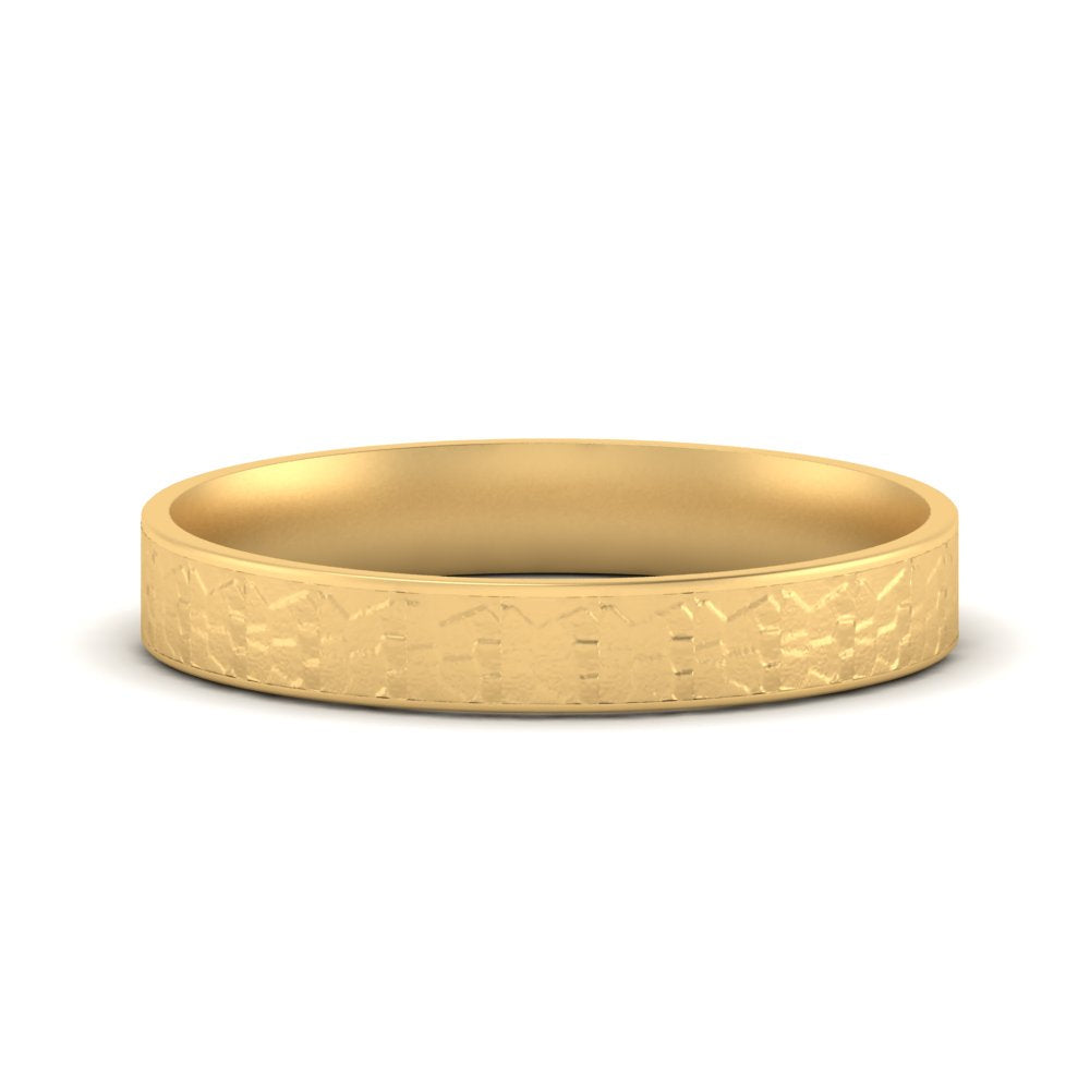 Unique Rock Textured Mens Wedding Band