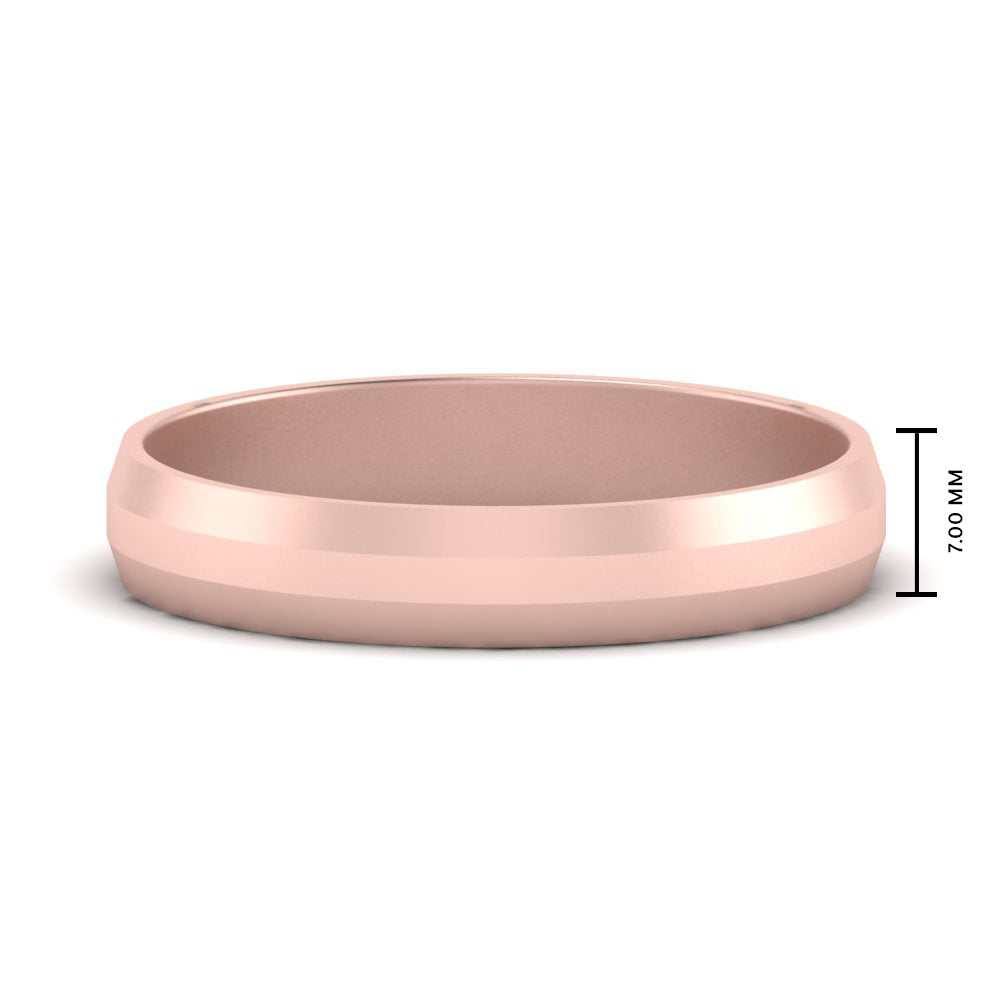 Wedding Band Beveled Edge Matte