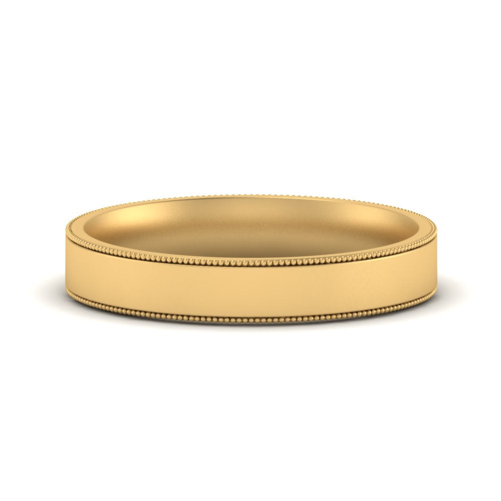 Stepped Edge Comfort Fit Flat Mens Band