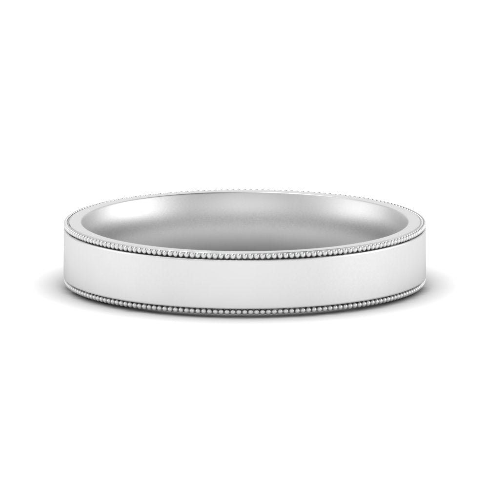 Stepped Edge Comfort Fit Flat Mens Band