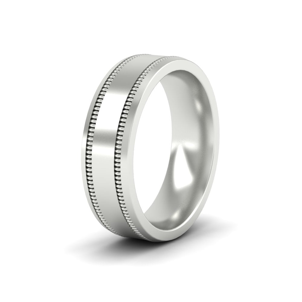 Mens Band Double Milgrain