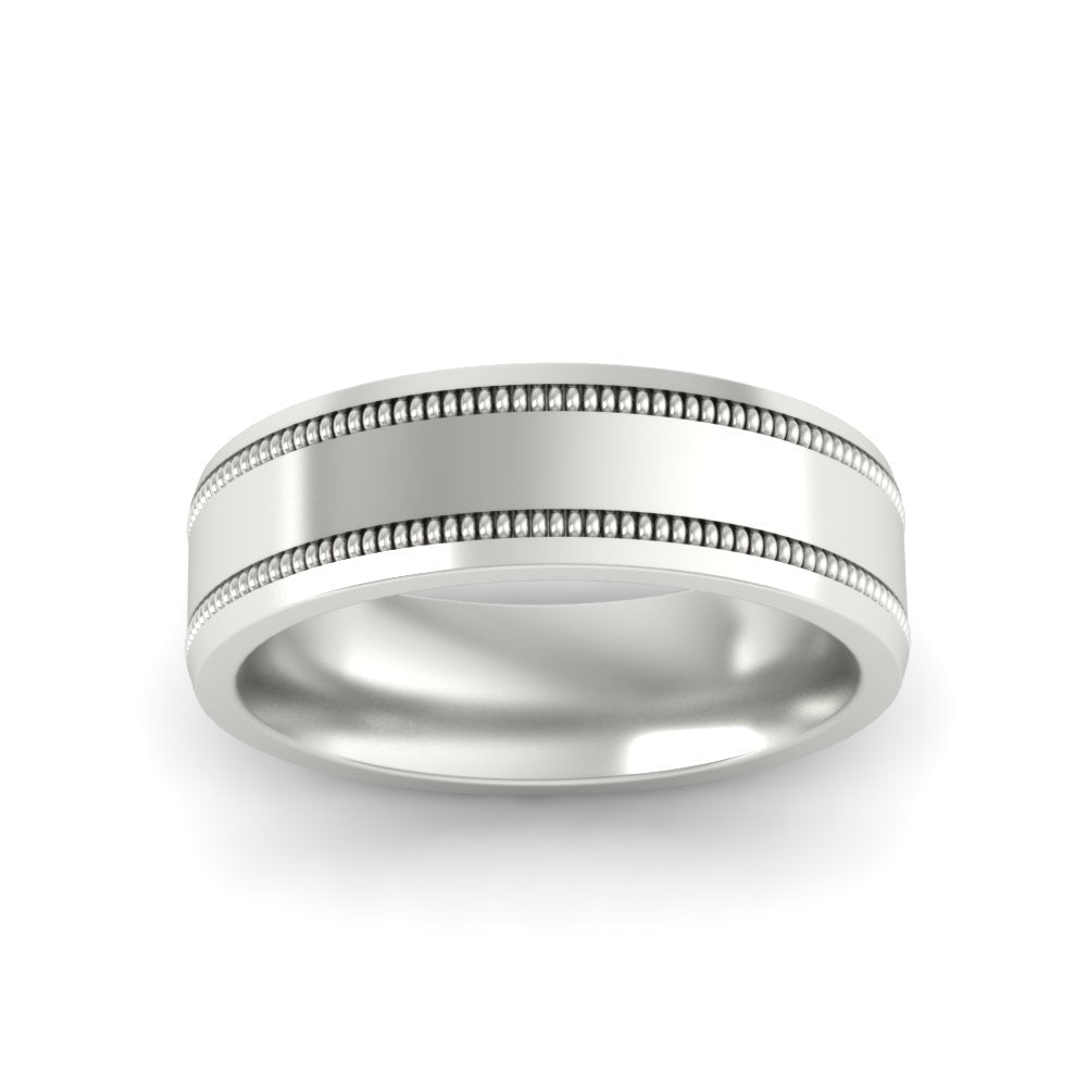 Mens Band Double Milgrain