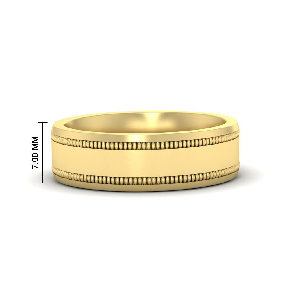 Mens Band Double Milgrain