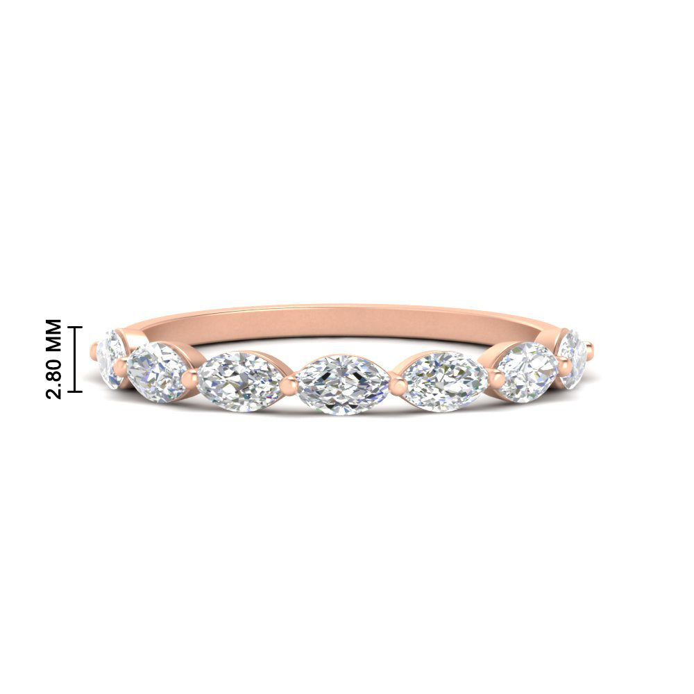 7 Stone Marquise East West 1 Carat Band