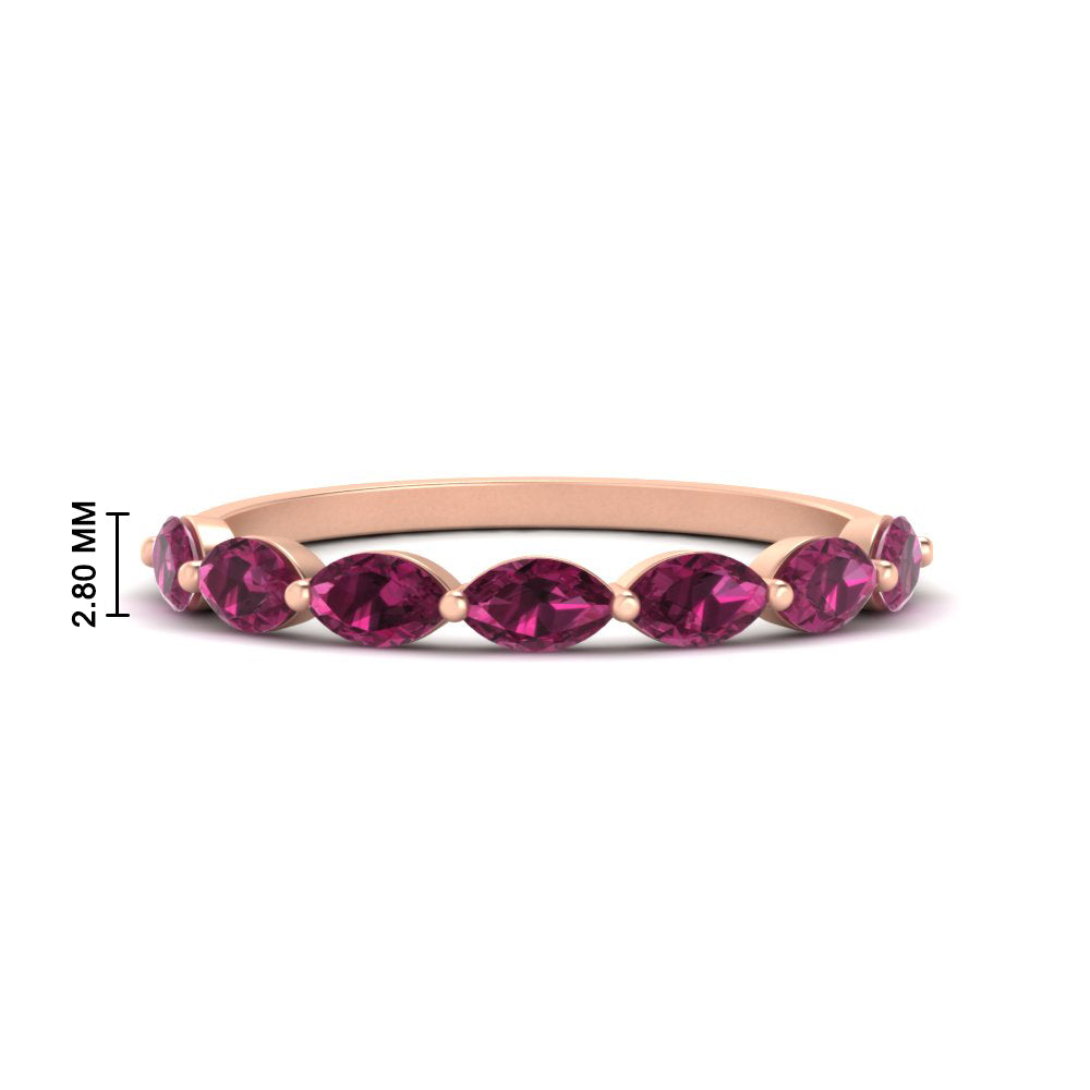 7 Stone Marquise East West 1 Carat Band