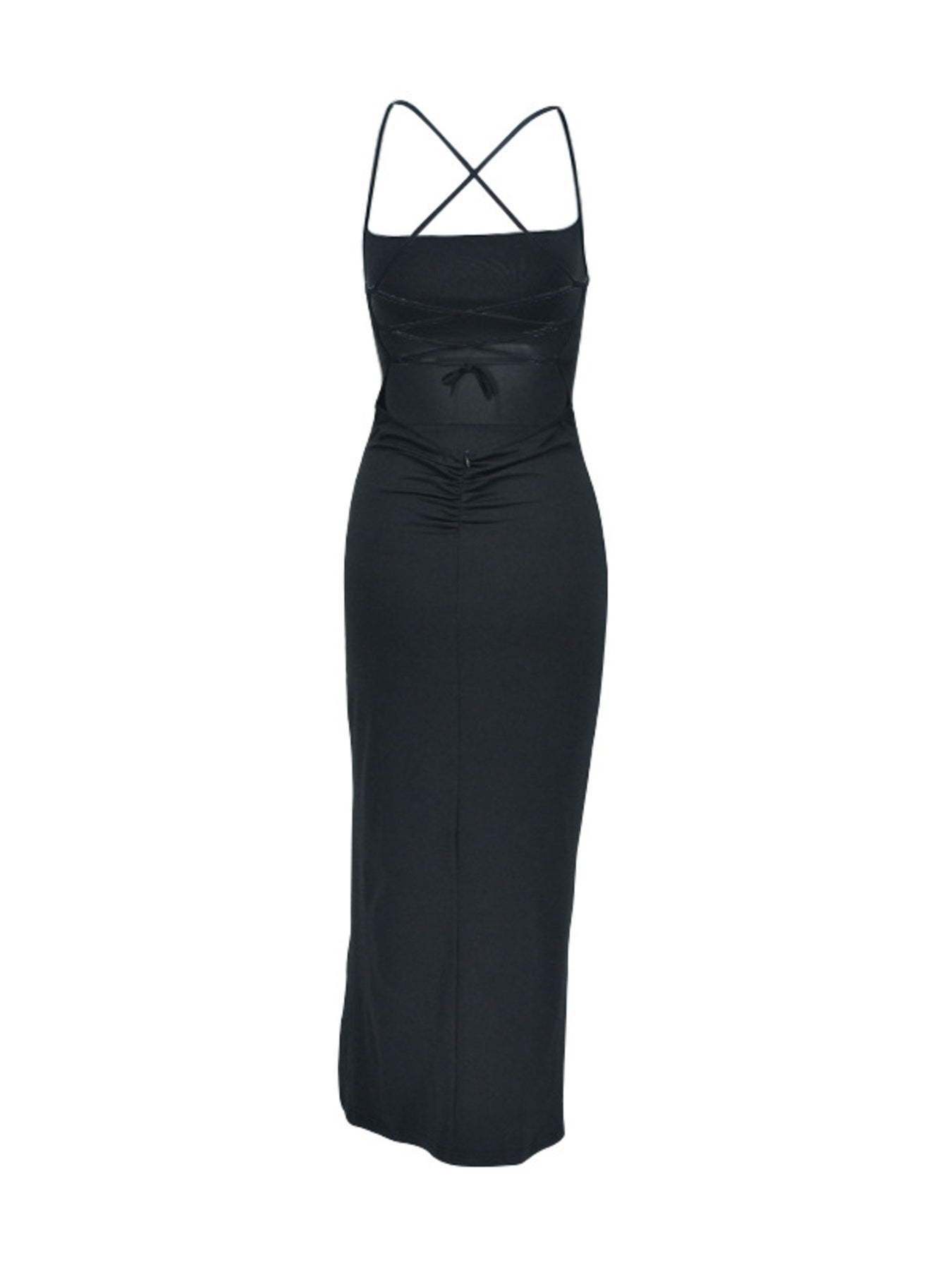 Tied High-Slit Bodycon Dress