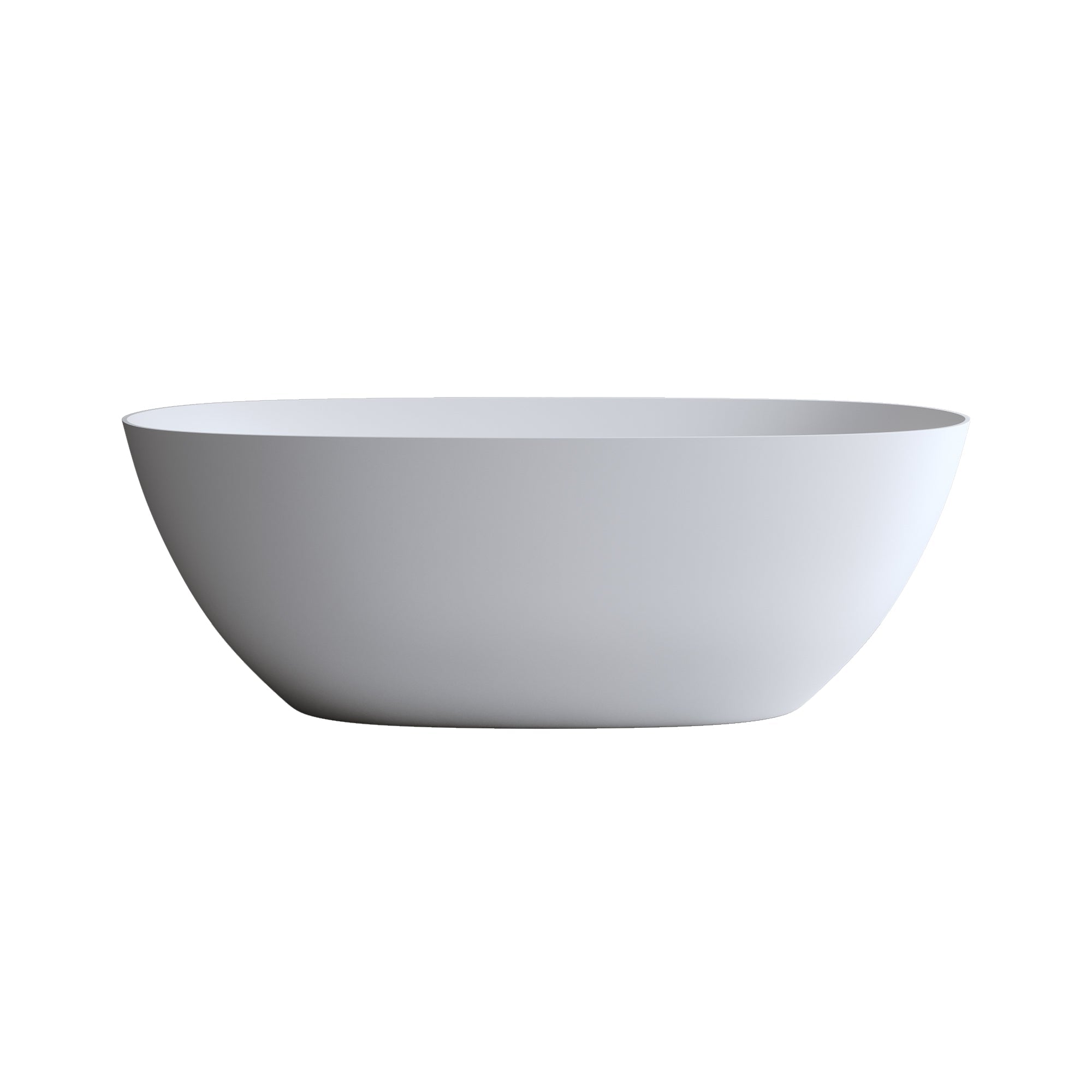 57" Solid Surface Matte Tub - Freestanding Soaking Bathtub