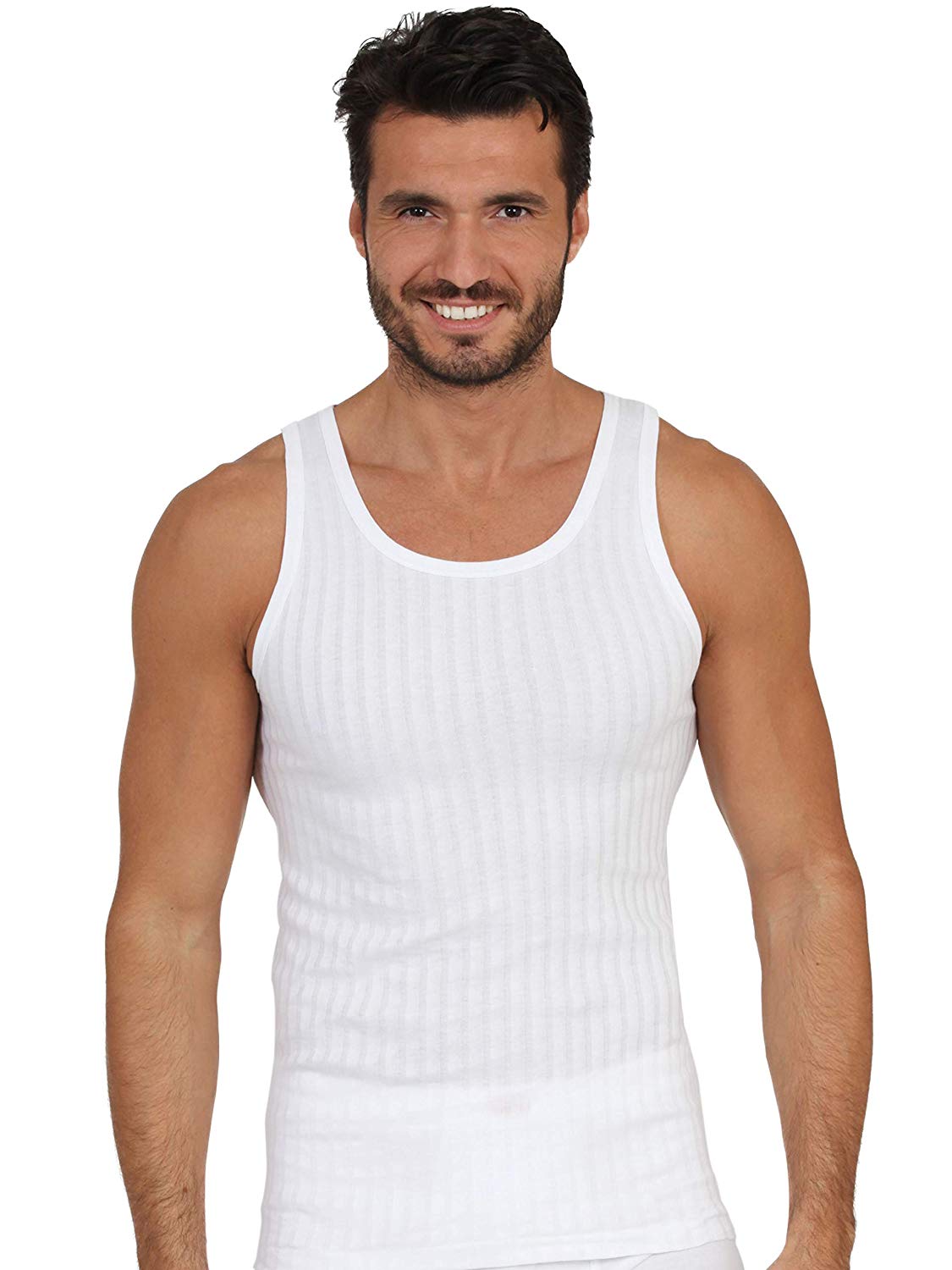 MaRe Luxury Italian Underwear 100% Mako Cotton Men's Sleeveless Muscle Tank Top Made in Italy (3260)
