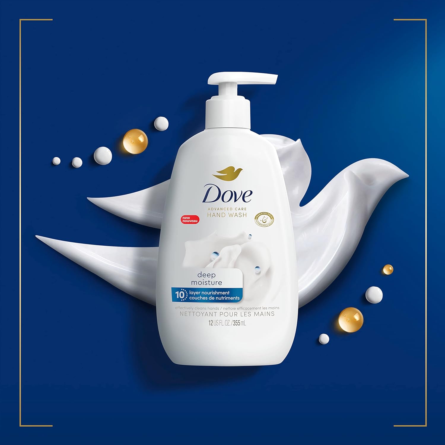 Dove Advanced Care Deep Moisture Hand Wash — 12 fl oz, Pack of 4