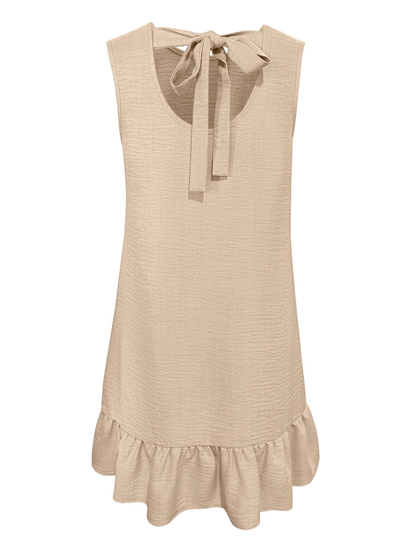 Sleeveless Ruffle Hem Mini Dress