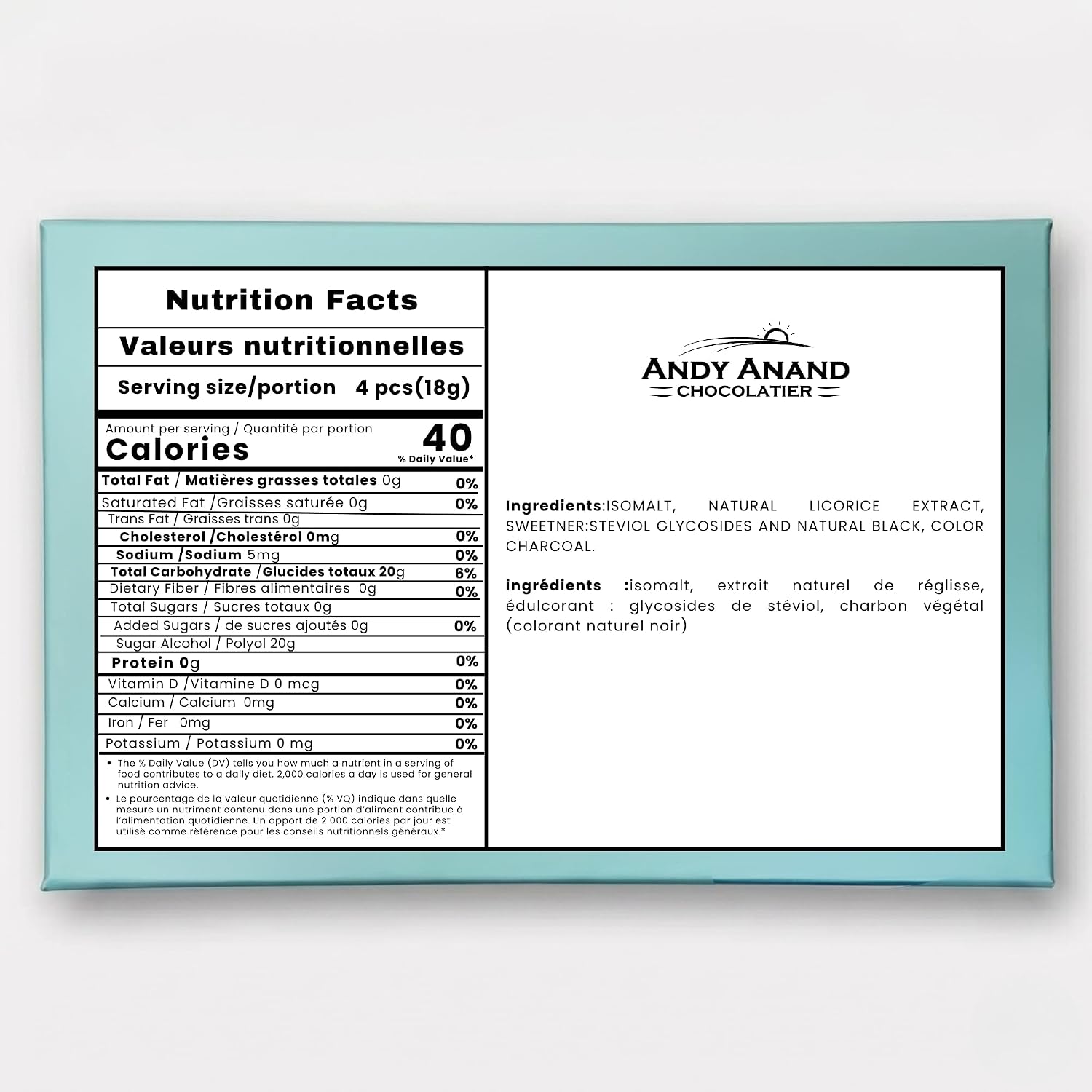 Andy Anand Sugar-Free Australian Licorice Candy, 7 oz – Made in Europe, Stevia Sweetened, No Artificial Flavors, Keto & Diabetic-Friendly