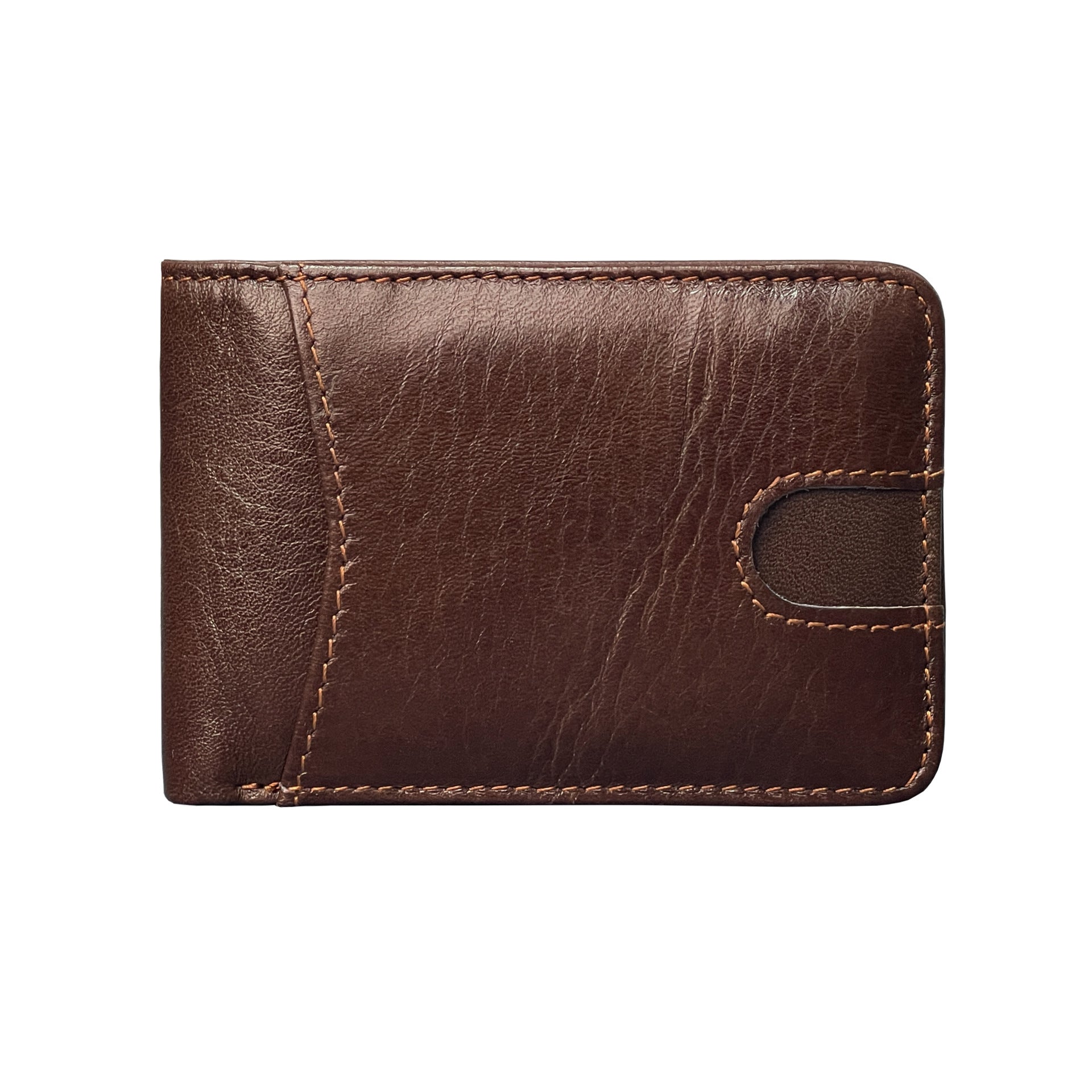 Oil-waxed Leather US Dollar Clip Card Holder