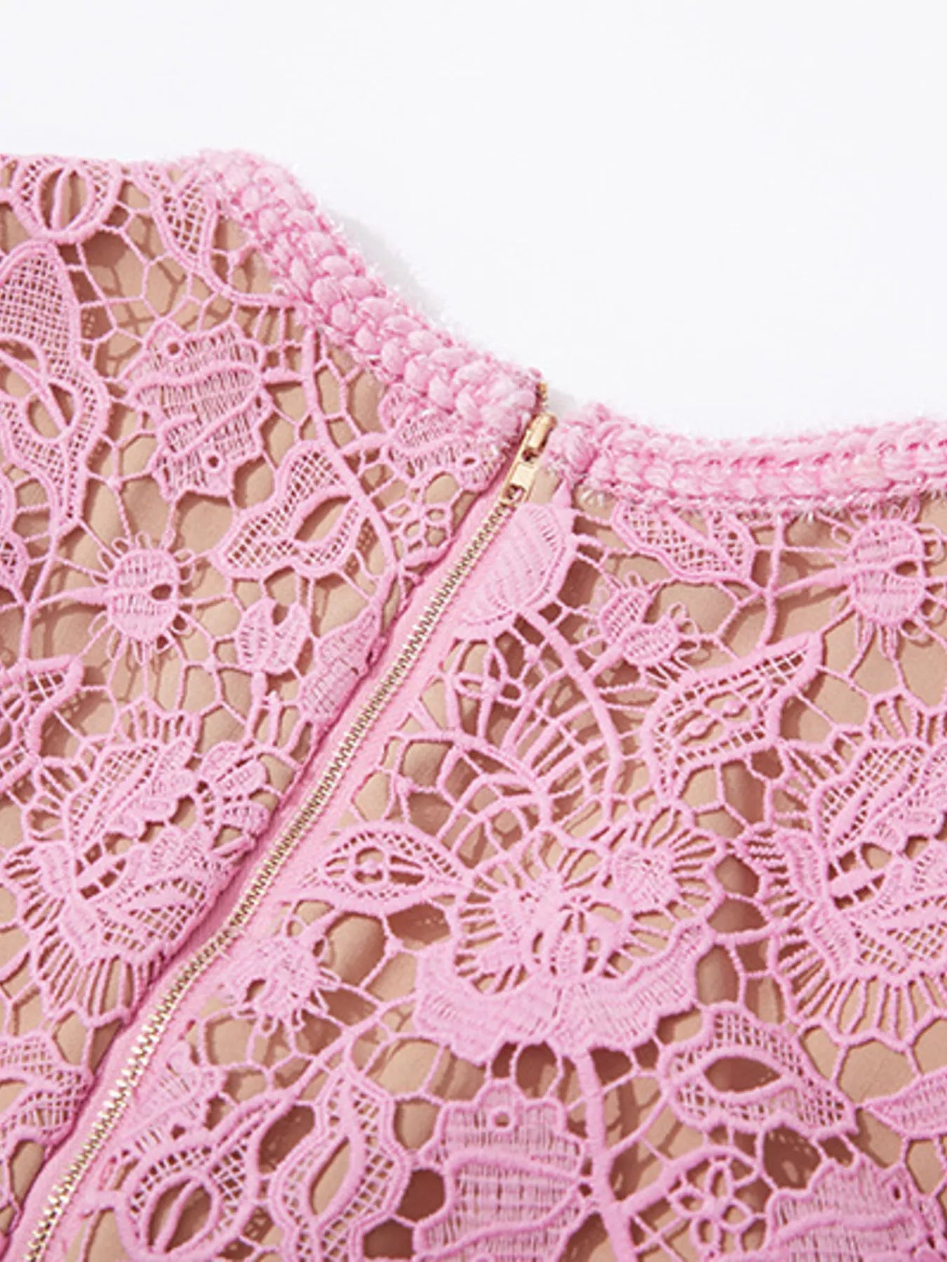 Lace Button-Up Midi Dress