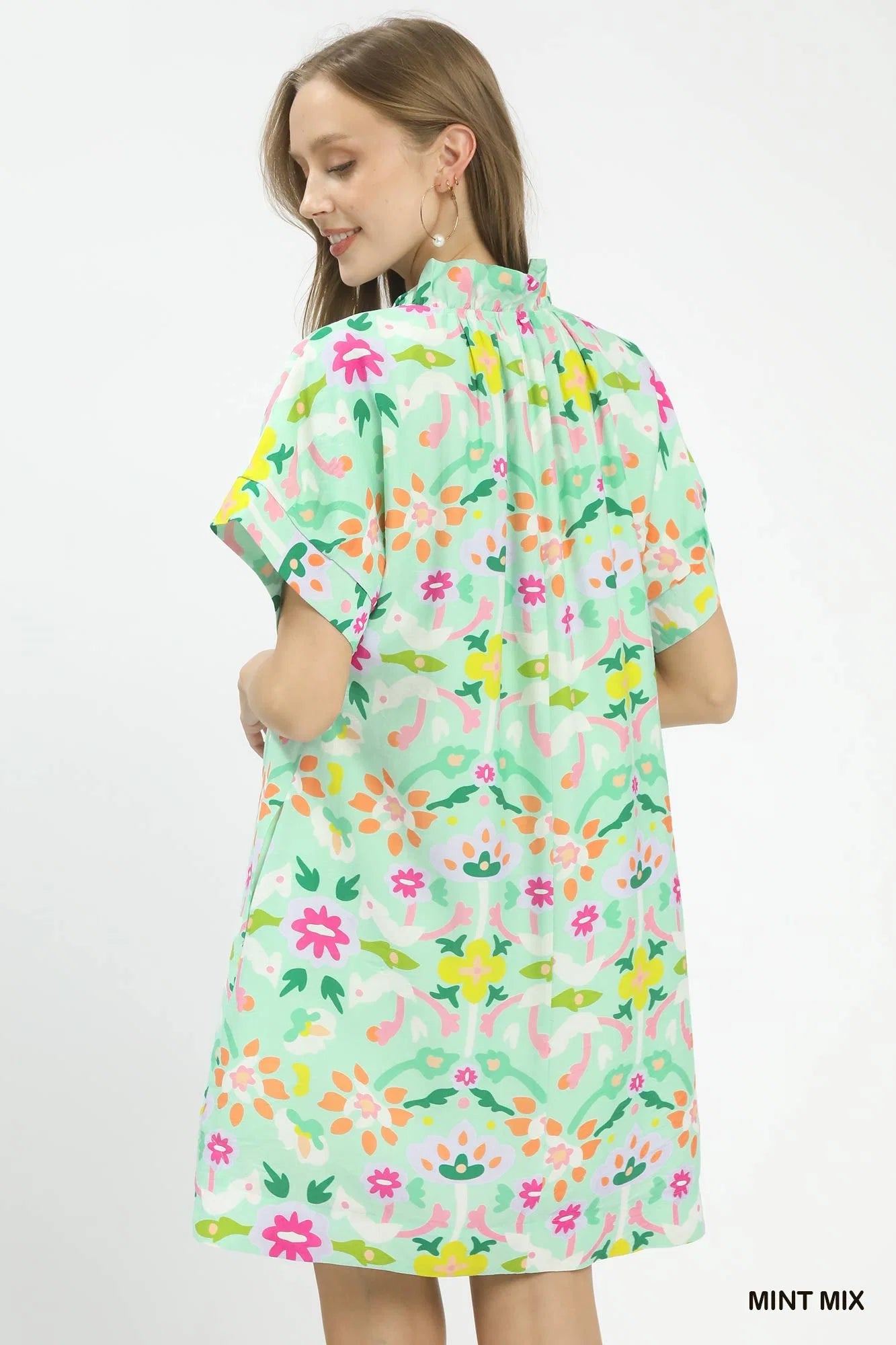 Umgee Abstract Floral Shift Dress