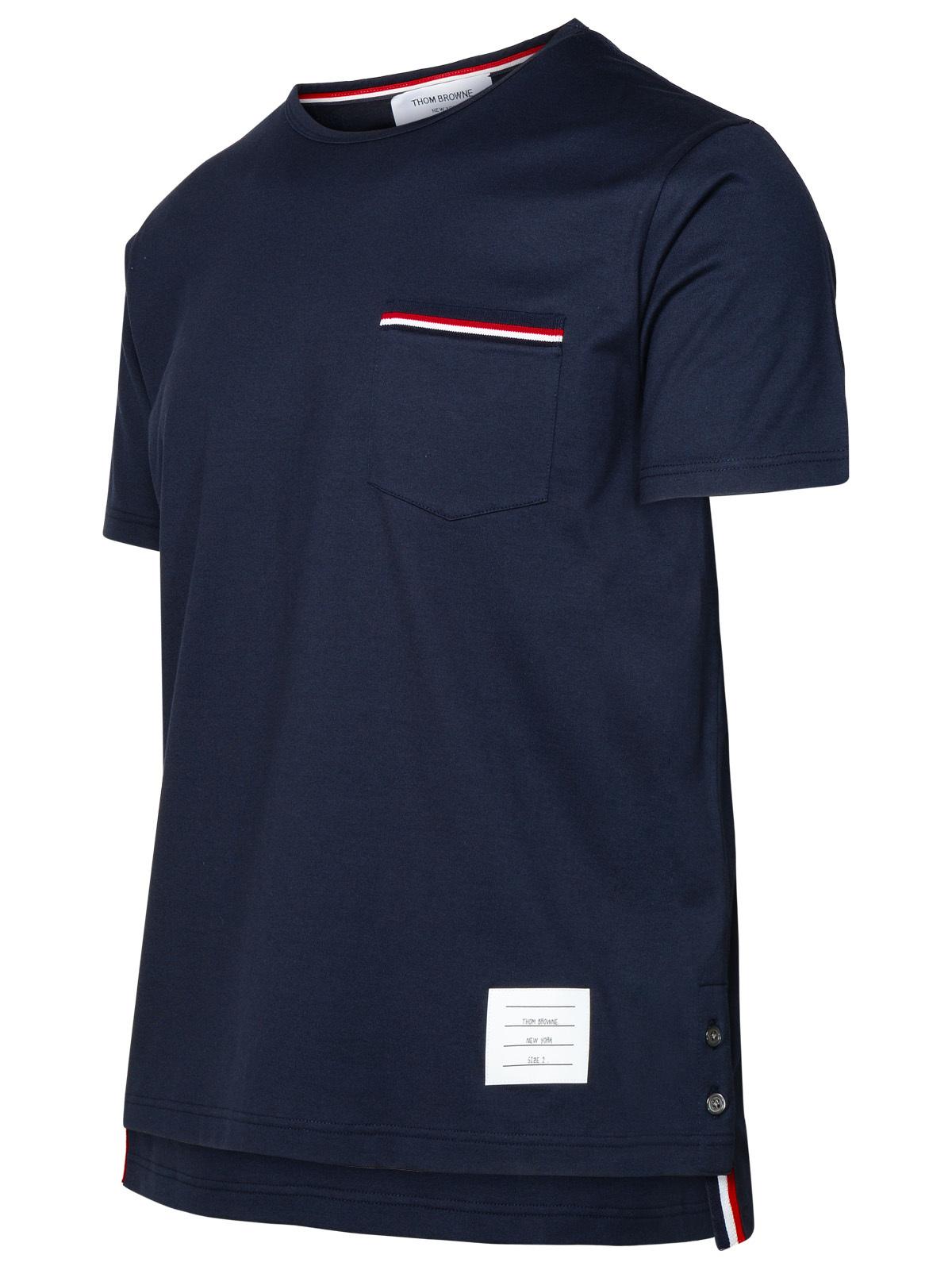 Thom Browne Navy Cotton T-Shirt Men