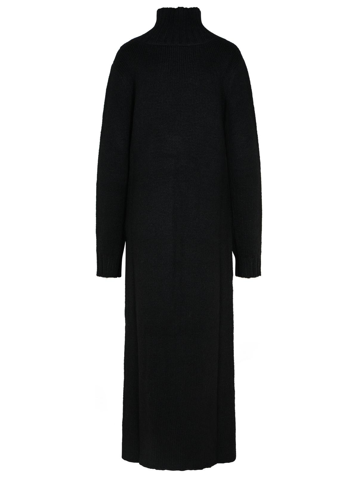 Jil Sander Black Alpaca Blend Dress Women