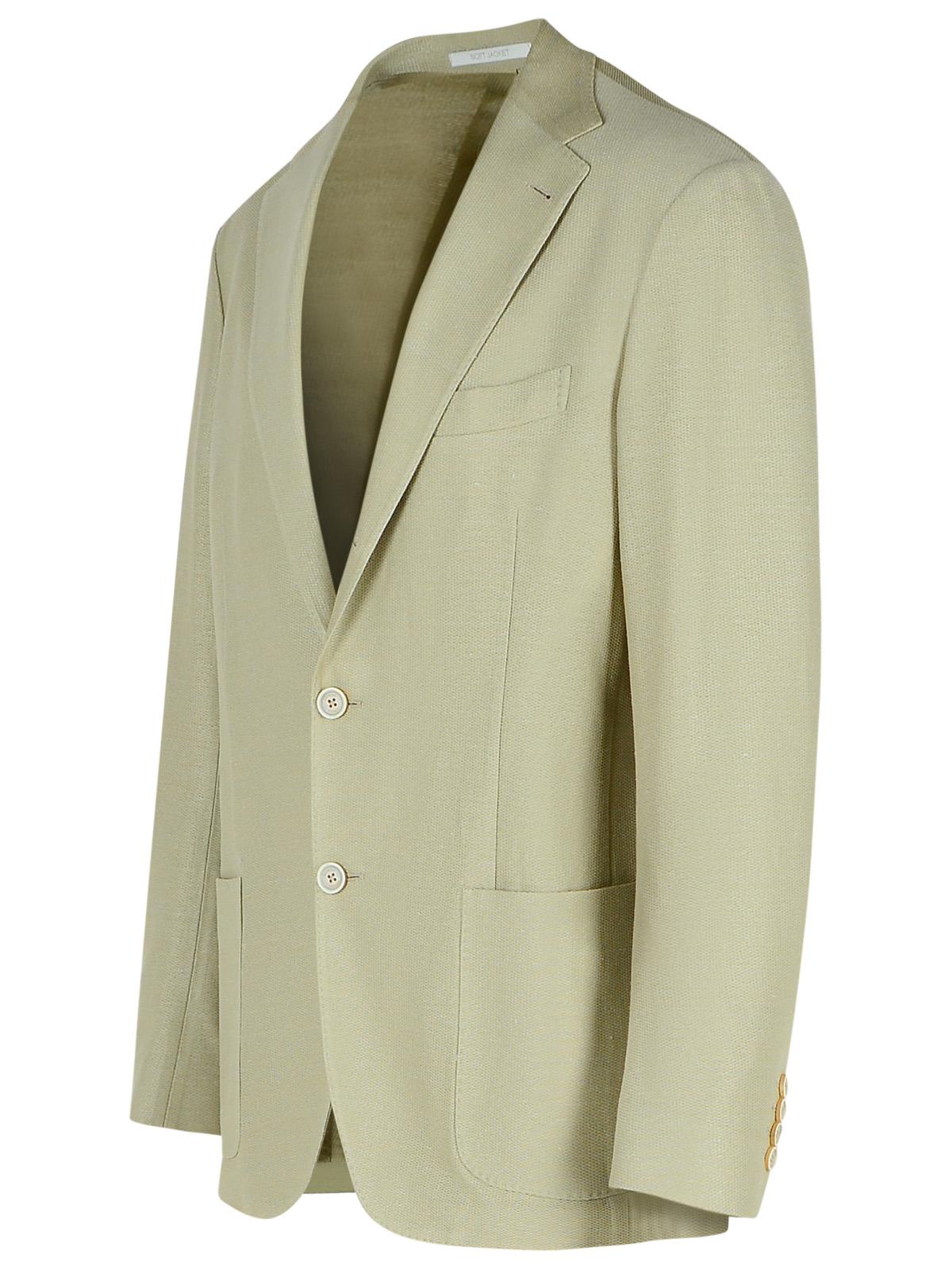 Eleventy Cream Cotton Blend Blazer Men