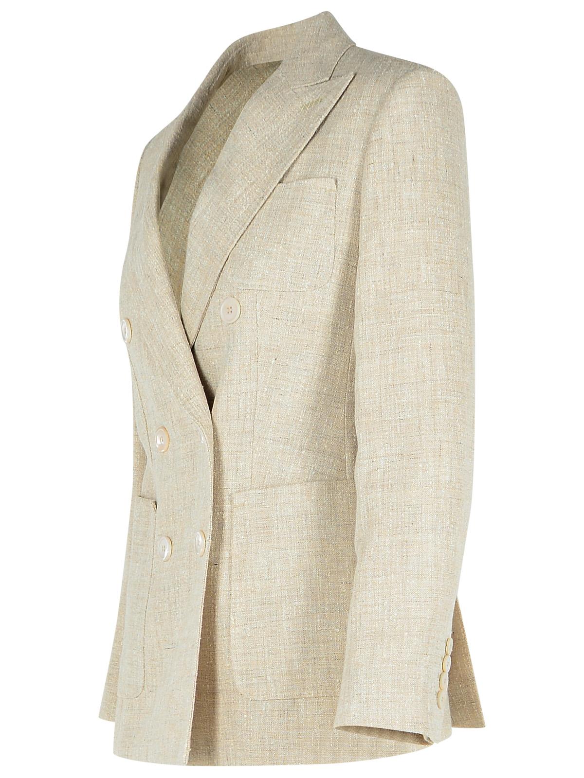 Max Mara Ivory Linen Blend Blazer Women