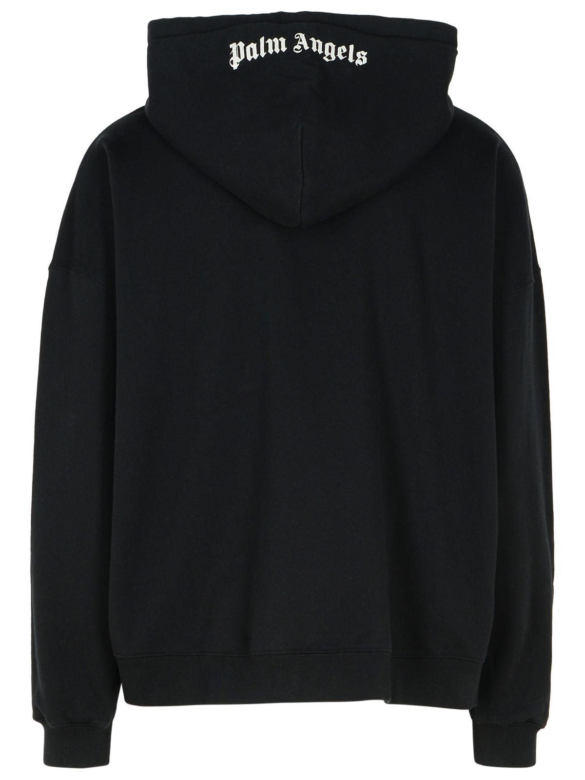 Palm Angels Black Cotton Sweatshirt Men